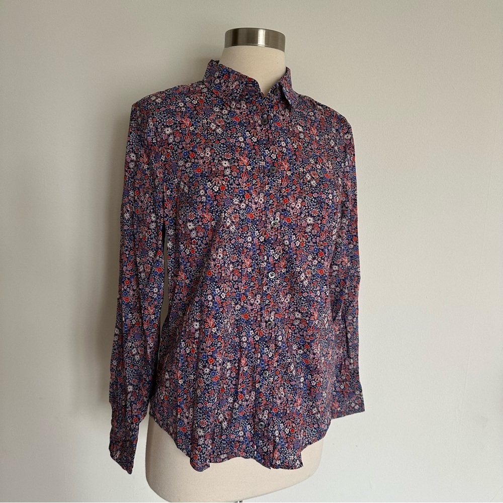 New J.Crew Liberty Fabric Floral Shirt Sz 6